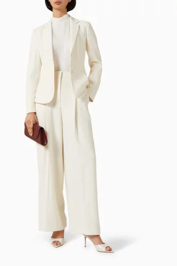 Pleated Wide-Leg Pants
