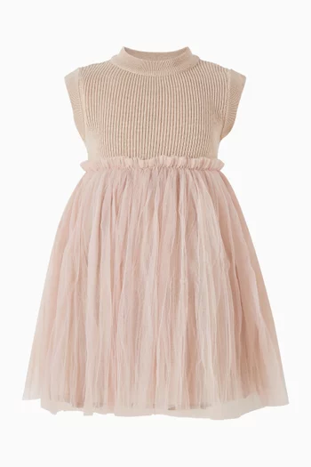 Xewa Dress in Wool & Tulle