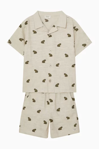 Olivier Shorts in Linen-cotton