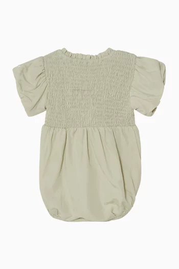 Eledor Shirred Bodysuit in Tencel-linen