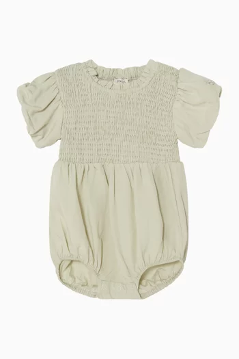 Eledor Shirred Bodysuit in Tencel-linen