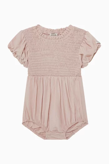 Eledor Shirred Bodysuit in Tencel-linen