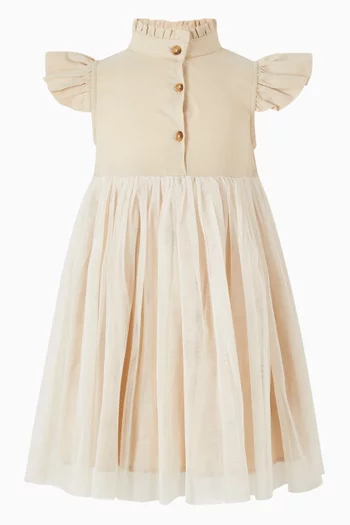 Fleurance Dress in Cotton & Tulle