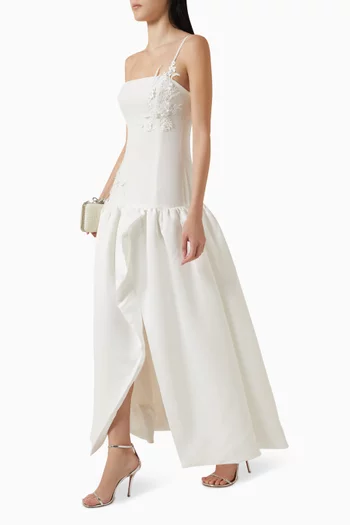 Noralyn Floral-applique Gown