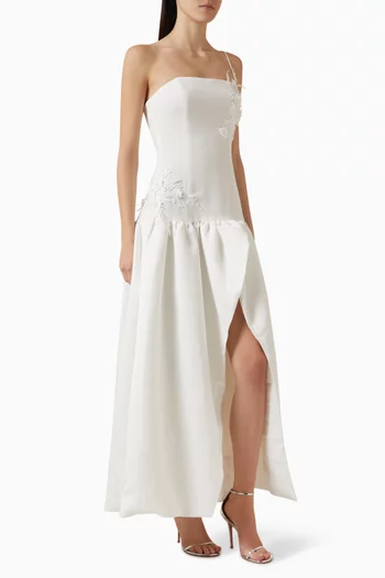Noralyn Floral-applique Gown