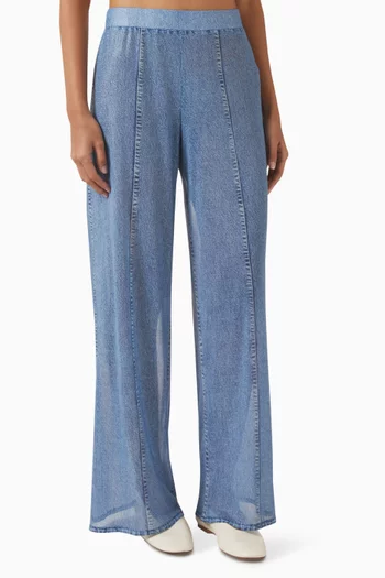 Miramar Wide-leg Pants in Mesh