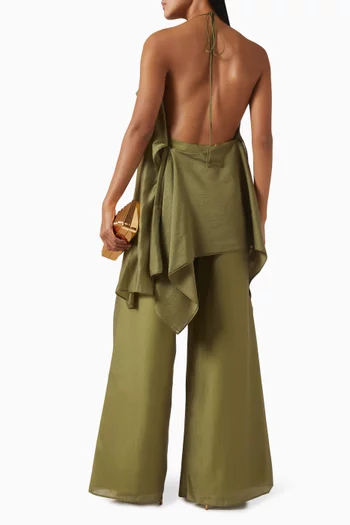 Double-layered Scarf Top in Voile