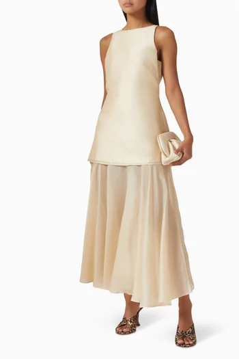 Double-layered Halter Dress