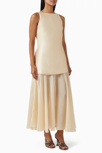 Double-layered Halter Dress