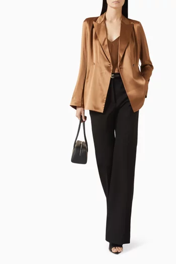 Archer Belted Jacket in Silk-satin