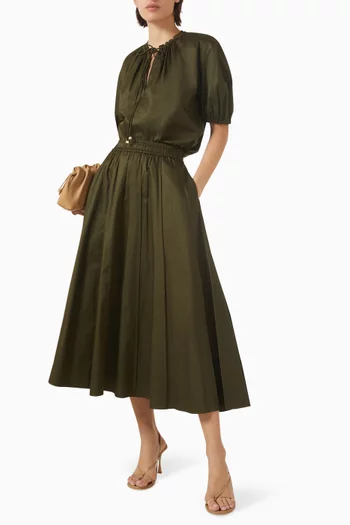 Manar Midi Skirt in Cotton