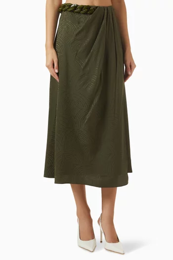 Tanger Chain Skirt in Silk Jacquard