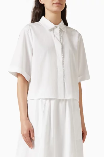 Scallop-detail Shirt in Cotton