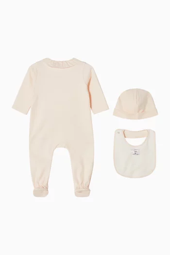 Collared Sleepsuit Set in Cotton