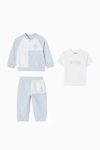 Colour-blocked 3-piece Co-ord Set in Cotton
