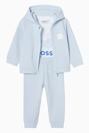Striped 3-piece Co-ord Set in Cotton