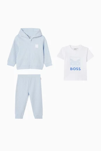 Striped 3-piece Co-ord Set in Cotton