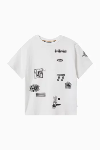 Printed T-shirt in Cotton
