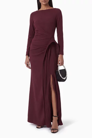 Boat-neck Maxi Dress