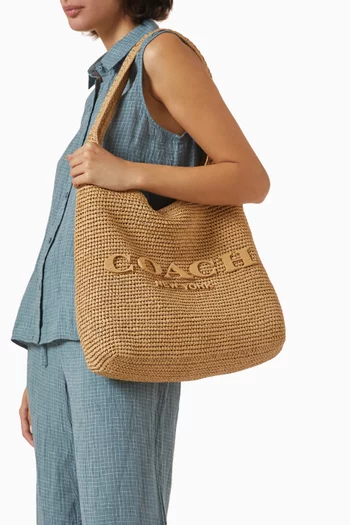 Brooklyn Shoulder Bag in Straw