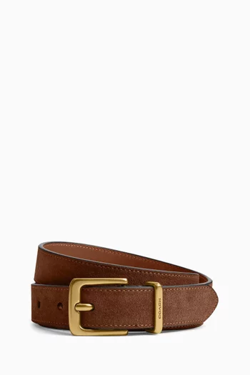 Harness Hasp Buckle Belt in Suede