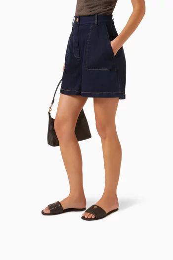 Holly Quilted Flat Sandals in Leather