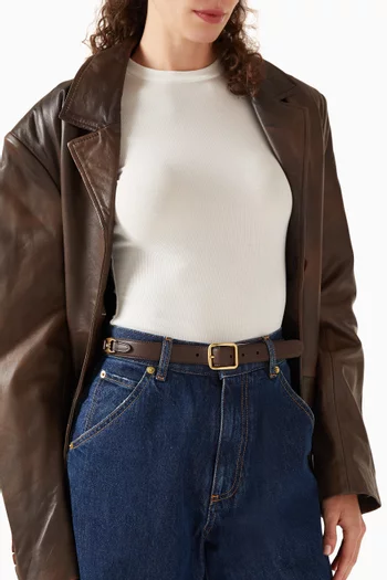 Classic Buckle Belt in Leather