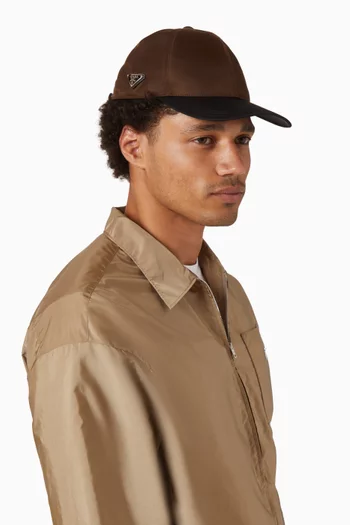 Triangle Logo Baseball Cap in Re-Nylon