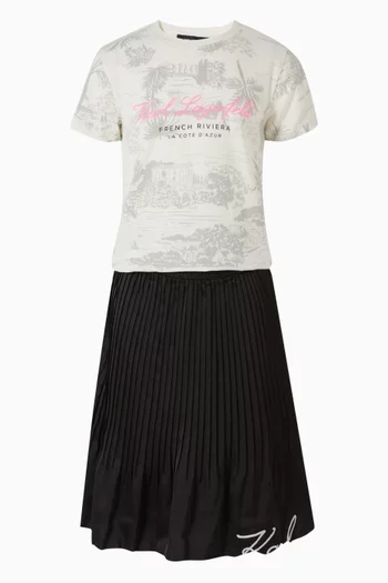 Palm-print T-shirt in Cotton-blend