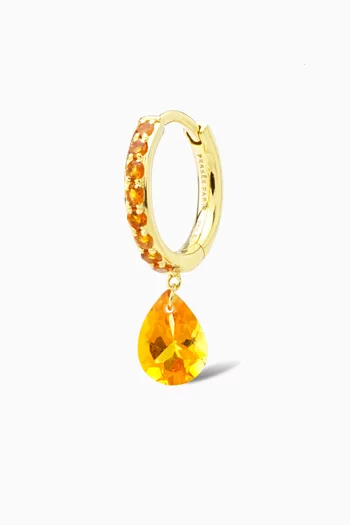 Chakra Citrine Single Earring in 18kt Gold