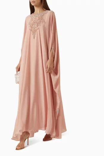Embellished Butterfly-sleeve Kaftan