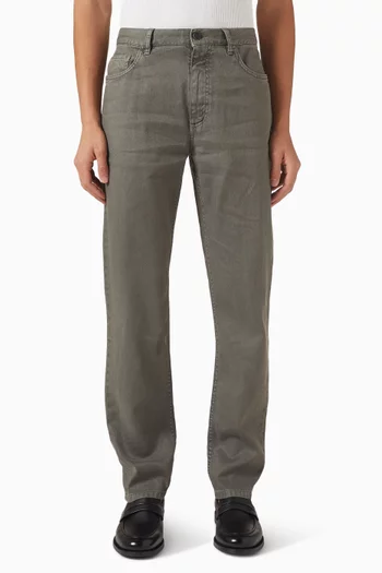 Stretch Roccia Pants in Cotton and Linen