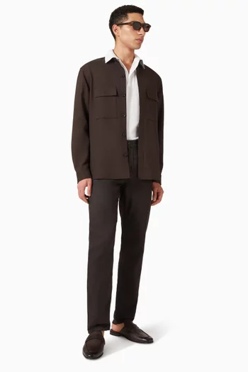 Stretch Roccia Pants in Cotton and Linen
