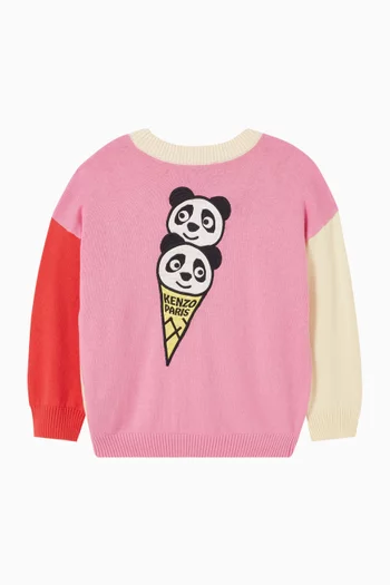 Logo Cardigan in Cotton Blend