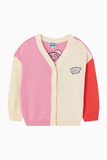 Logo Cardigan in Cotton Blend