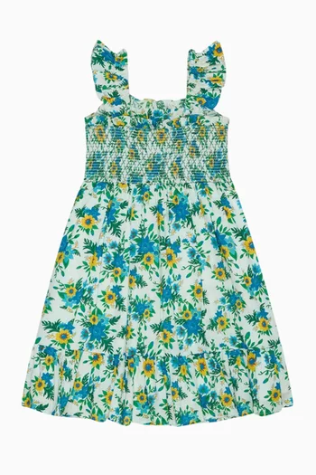 Georgia Printed Smocked Dress