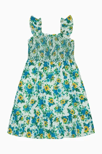 Georgia Printed Smocked Dress
