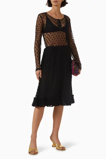 Polka-dot Shirt in Mesh