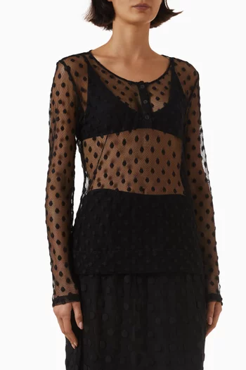 Polka-dot Shirt in Mesh