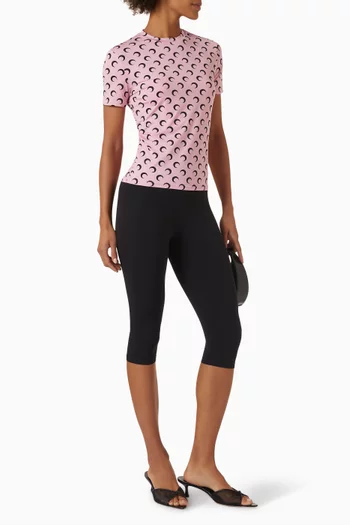 Moon-print T-shirt in Jersey