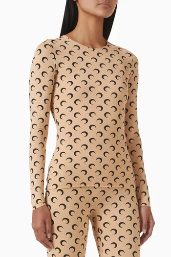 Moon-print Top in Jersey