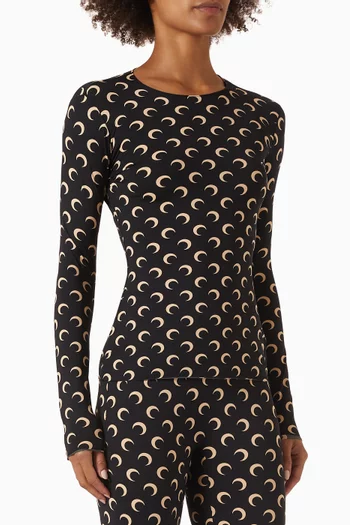 Moon-print Top in Jersey