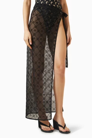 Monogram Flock Cover-up Skirt