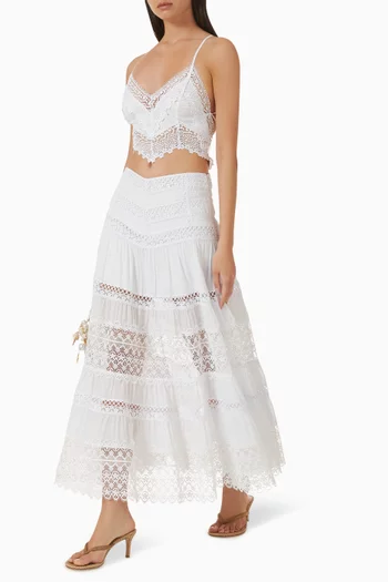 Serza Long Skirt in Cotton Voile