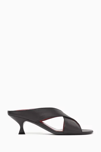 Cross The Line 50 Mules in Vitellino Leather