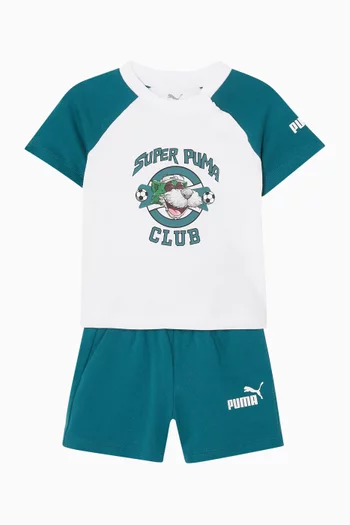 طقم بطبعة Super PUMA‏ تي شيرت وشورت