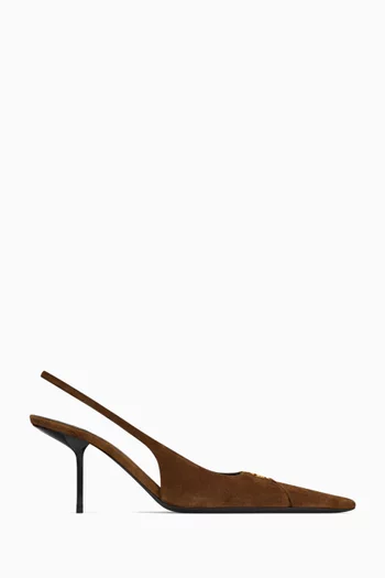 Babylone 75 Breteuil Slingback Pumps in Suede