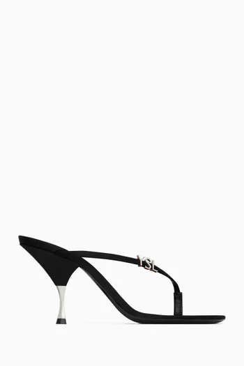 Jerry 80 Mules in Satin Crepe
