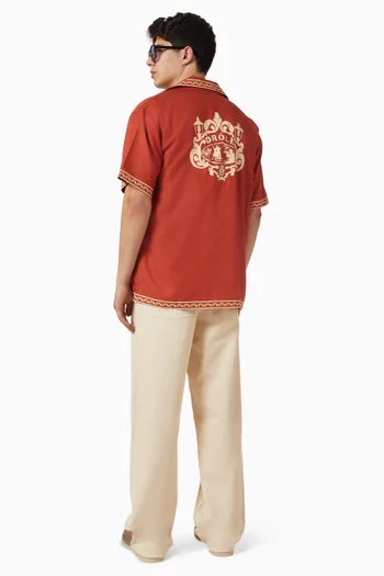 Chemise Brodée Danseurs Shirt in Tencel