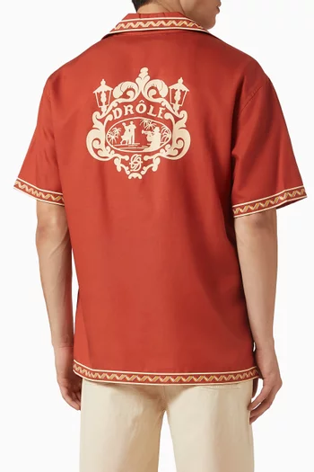 Chemise Brodée Danseurs Shirt in Tencel
